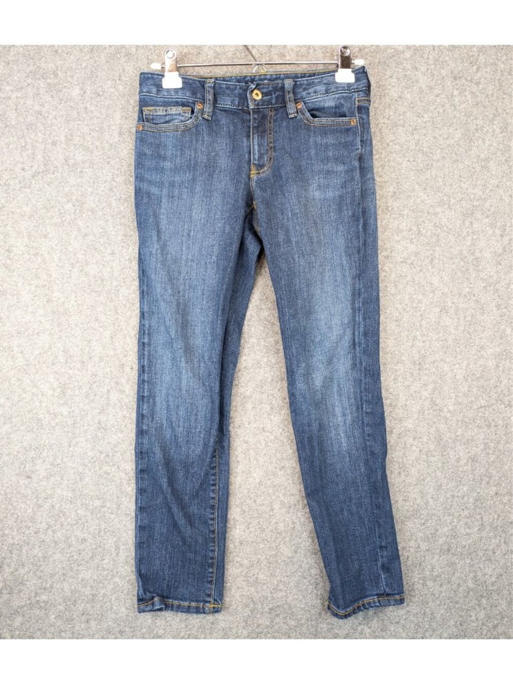 Lands' End Womens Size 2 Jeans Dark Blue Denim Slim Ankle Stretch